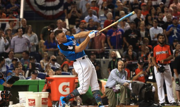 MIAMI, FL - JULY 10:  Aaron Judge #99 of the New York Yankees competes in the final round of the T-...