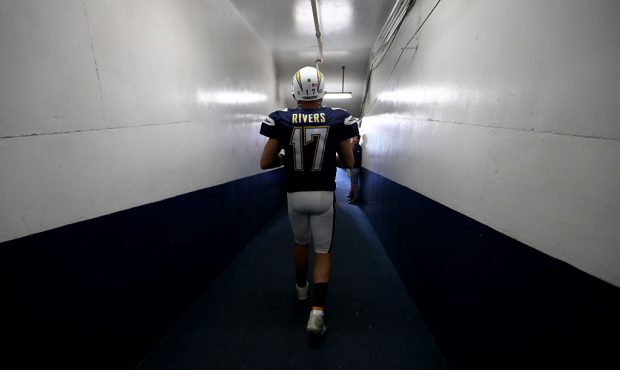 during the first half of a game at Qualcomm Stadium on January 1, 2017 in San Diego, California....