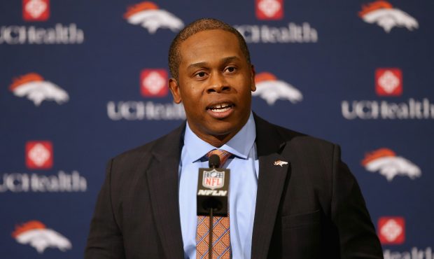 ENGLEWOOD, CO - JANUARY 12:  Vance Josepf addresses the media after being introduced as the Denver ...