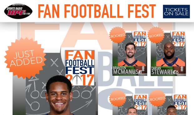 Denver Broncos linebacker Todd Davis, along with wide receiver Bennie Fowler, kicker Brandon McManu...