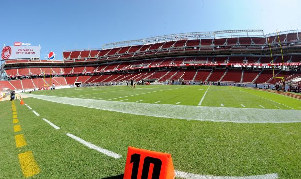A general view befor the preseason game between the San Francisco 49ers and the Denver Broncos at L...
