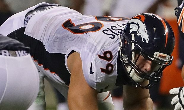 CHICAGO, IL - AUGUST 11: Adam Gotsis #99 of the Denver Broncos awaits the snap against the Chicago ...