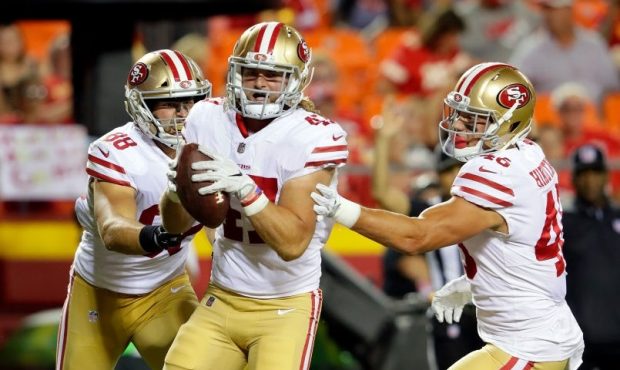 during the preseason game at Arrowhead Stadium on August 11, 2017 in Kansas City, Missouri....