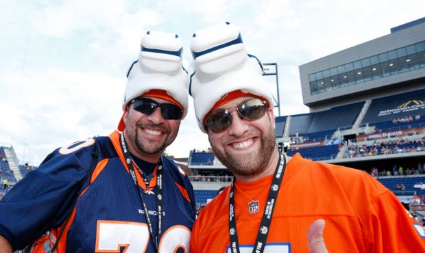 CANTON, OH - AUGUST 05: Denver Broncos fans show up in support of running back Terrell Davis prior ...