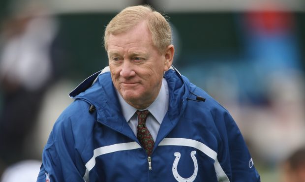 OAKLAND, CA - DECEMBER 16:  Bill Polian, president of the Indianapolis Colts, looks on before the g...