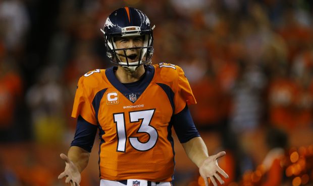 DENVER, CO - SEPTEMBER 11:  Quarterback Trevor Siemian #13 of the Denver Broncos is introduced to t...