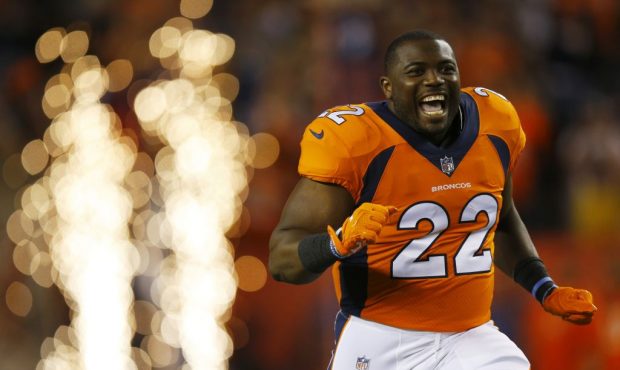DENVER, CO - SEPTEMBER 11:  Running back C.J. Anderson #22 of the Denver Broncos is introduced to t...