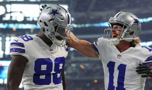 ARLINGTON, TX - AUGUST 19: Dez Bryant #88 of the Dallas Cowboys and Cole Beasley #11 of the Dallas ...