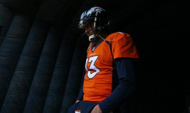 DENVER, CO - JANUARY 1:  Quarterback Trevor Siemian #13 of the Denver Broncos waits to take the fie...