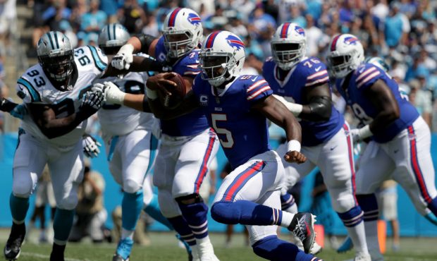during their game at Bank of America Stadium on September 17, 2017 in Charlotte, North Carolina....