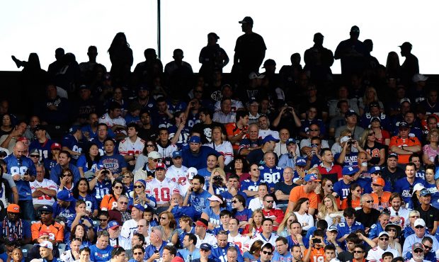 EAST RUTHERFORD, NJ - SEPTEMBER 15:  Fans watch the game between the New York Giants and the Denver...