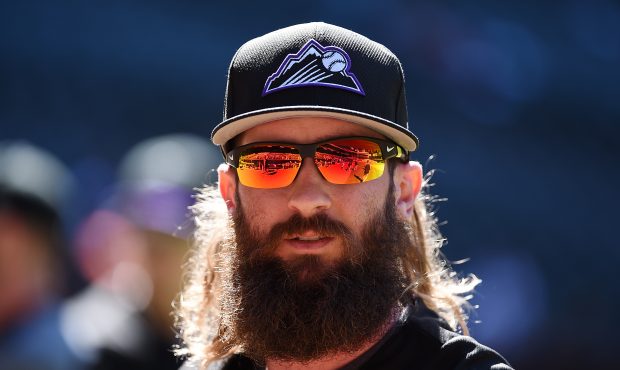 PHOENIX, AZ - APRIL 29: Charlie Blackmon #19 of the Colorado Rockies prepares for a game against th...