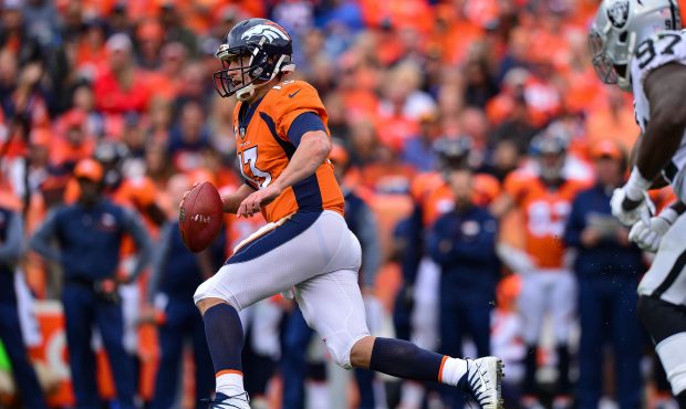 DENVER, CO - OCTOBER 1: Quarterback Trevor Siemian #13 of the Denver Broncos scrambles against the ...