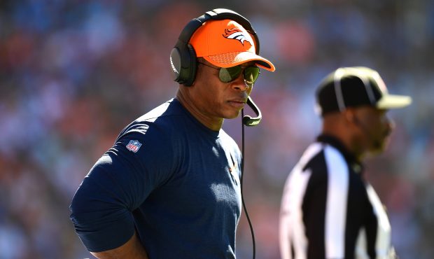 CARSON, CA - OCTOBER 22:  Head Coach Vance Joseph of the Denver Broncos is seen during the game aga...
