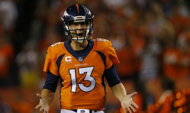 DENVER, CO - SEPTEMBER 11:  Quarterback Trevor Siemian #13 of the Denver Broncos is introduced to t...