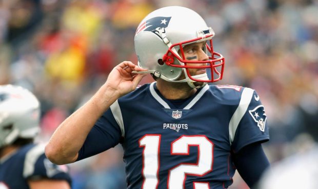 FOXBORO, MA - OCTOBER 29: Tom Brady #12 of the New England Patriots looks on during the second quar...