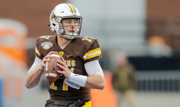 Wyoming Cowboys quarterback Josh Allen (17) during Famous Idaho Potato Bowl featuring the Central M...