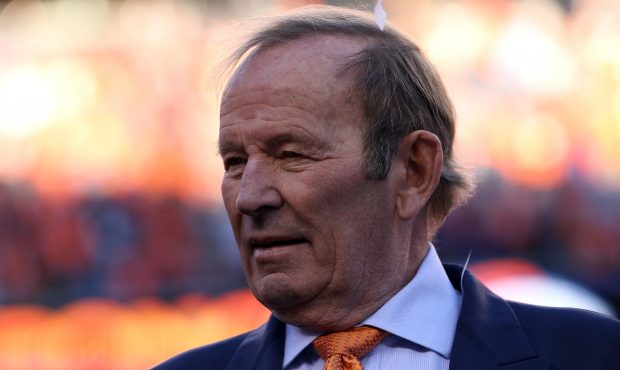 DENVER, CO - JANUARY 19:  Team owner of the Denver Broncos Pat Bowlen celebrates after they defeate...