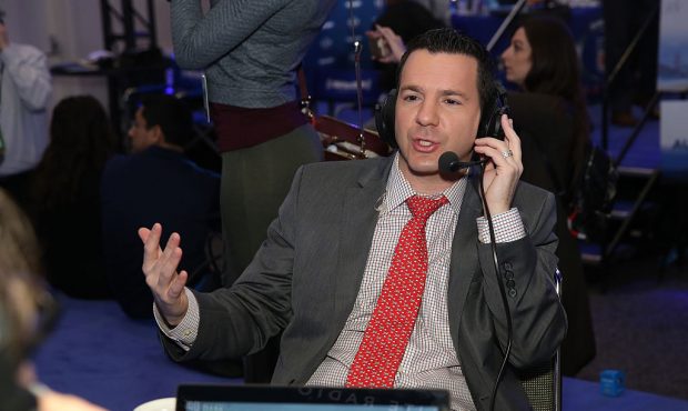 SAN FRANCISCO, CA - FEBRUARY 05:  Ian Rapoport of the NFL Network visits the SiriusXM set at Super ...