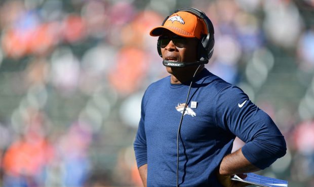 CARSON, CA - OCTOBER 22:  Head Coach Vance Joseph of the Denver Broncos is seen during the game aga...