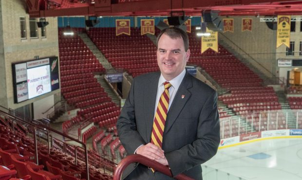 Karlton Creech, new University of Denver vice chancellor for athletics and recreation, poses for a ...