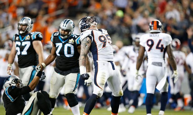 during Super Bowl 50 at Levi's Stadium on February 7, 2016 in Santa Clara, California....