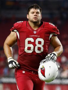 Tackle Jared Veldheer #68 of the Arizona Cardinals following the NFL game against the Kansas City Chiefs at the University of Phoenix Stadium on December 7, 2014 in Glendale, Arizona. The Cardinals defeated the Chiefs 17-14. (Photo by Christian Petersen/Getty Images)