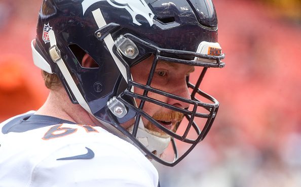 Denver Broncos center Matt Paradis (61) before a NFL game between the Washington Redskins and the D...