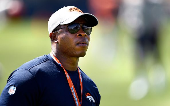 Denver Broncos head coach Vance Joseph on the first day of Broncos OTA's at the UCHealth Training C...