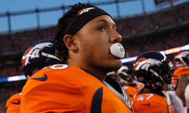 DENVER, CO - AUGUST 29:  Linebacker Shane Ray #56 of the Denver Broncos prepares to take the field ...