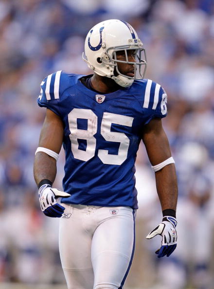 Pierre Garcon #85 of the Indianapolis Colts is pictured during the NFL game against the Houston Texans at Lucas Oil Stadium on November 8, 2009 in Indianapolis, Indiana. The Colts defeated the Texans 20-17. (Photo by Andy Lyons/Getty Images)