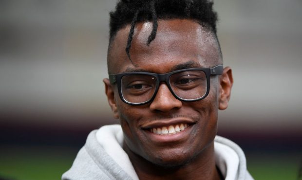 Denver Broncos rookie wide receiver DaeSean Hamilton talks to the press at Dove Valley May 11, 2018...