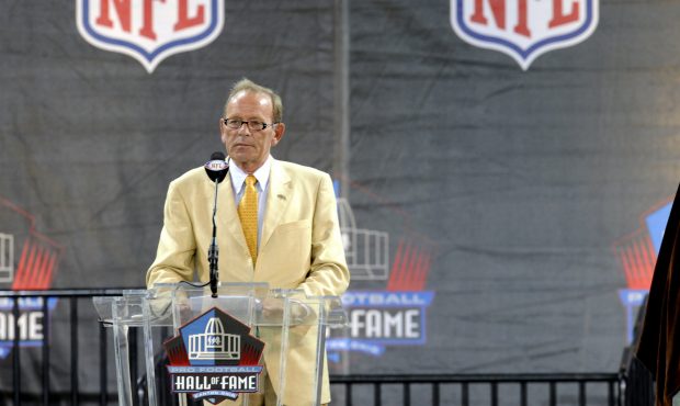 Denver Broncos owner Pat Bowlen speaks ahead of former offensive tackle Gary Zimmerman's induction ...