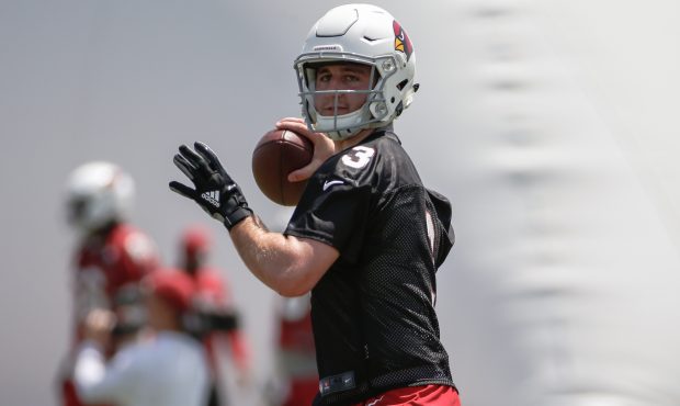Arizona Cardinals quarterback Josh Rosen (3) throws a pass during the Arizona Cardinals OTA on Jun ...