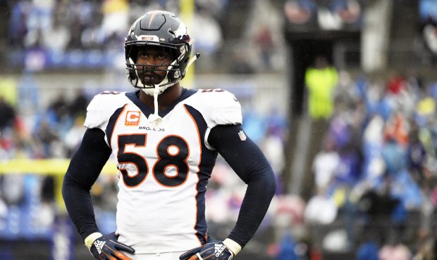 Denver Broncos linebacker Von Miller #58 in the second half against the Baltimore Ravens at M&T...