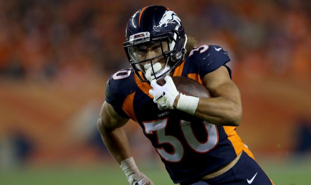 DENVER, CO - OCTOBER 01:  Phillip Lindsay #30 of the Denver Broncos carries the ball against the Ka...