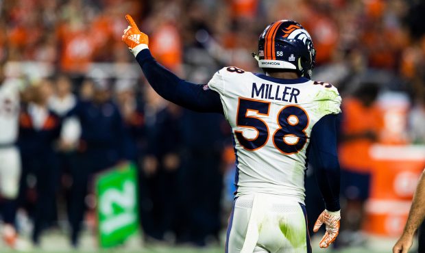 Denver Broncos linebacker Von Miller (58) during an NFL regular season football game against the Ar...