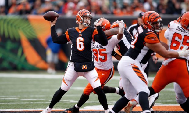 CINCINNATI, OH - NOVEMBER 25:  Jeff Driskel #6 of the Cincinnati Bengals throws a pass during the f...