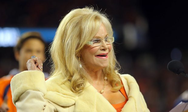 DENVER, CO - NOVEMBER 01:  Annabel Bowlen, wife of Denver Broncos owner Pat Bowlen, speaks on behal...