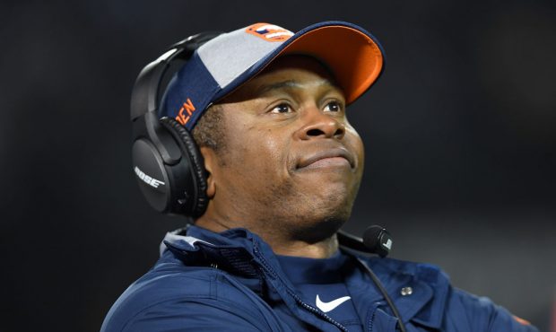 OAKLAND, CA - DECEMBER 24:  Head coach Vance Joseph of the Denver Broncos looks on from the sidelin...
