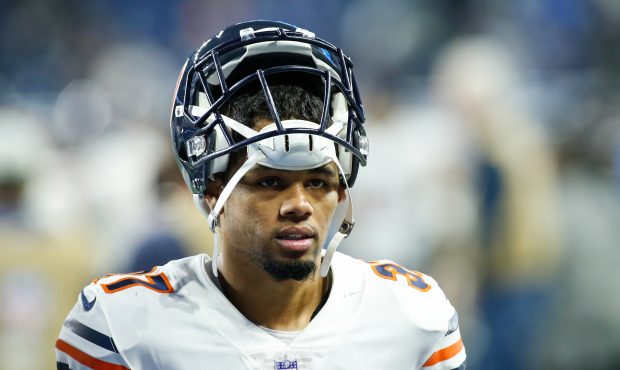 Chicago Bears corner back Bryce Callahan (37) walks off of the field at the conclusion of a regular...