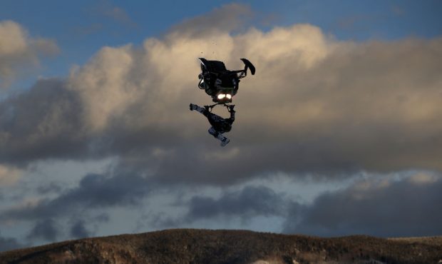 ASPEN, COLORADO - JANUARY 25:   Brett Turcotte of Canada competes during the Snowmobile Freestyle  ...