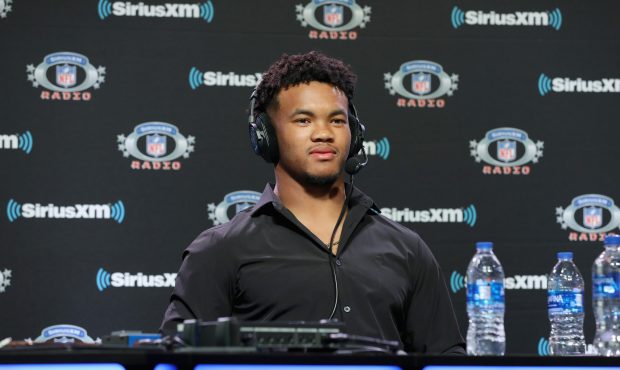 Kyler Murray attends SiriusXM at Super Bowl LIII Radio Row on January 31, 2019 in Atlanta, Georgia....