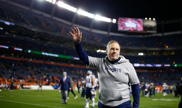 DENVER, CO - NOVEMBER 12:  Head coach Bill Belichick of the New England Patriots walks off the fiel...