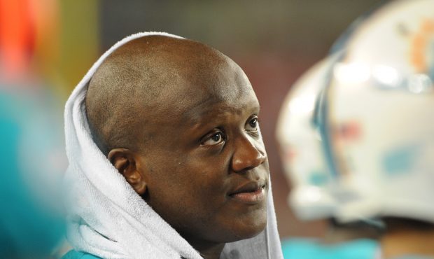 Offensive tackle Ja'Wuan James #72 of the Miami Dolphins at Raymond James Stadium during a preseaso...