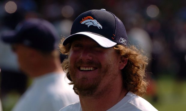 ENGLEWOOD, CO - JULY 31:  Center Tom Nalen #66 of the Denver Broncos looks on during drills at trai...