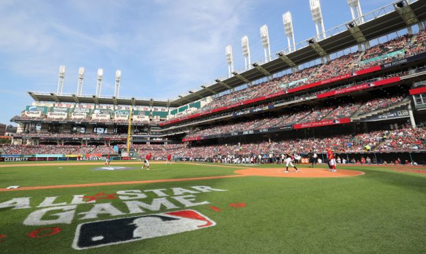 General view of Progressive Field during the Legends & Celebrity Softball Game at Progressive Field...