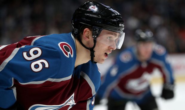 Mikko Rantanen #96 of the Colorado Avalanche plays the New York Islanders at the Pepsi Center on De...
