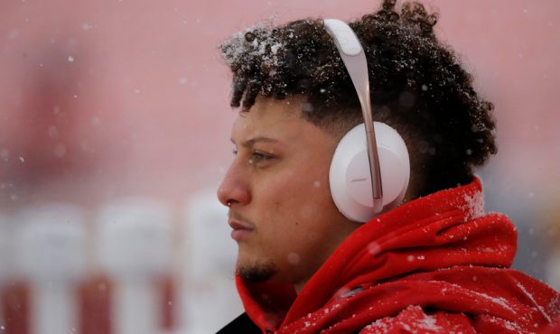 KANSAS CITY, MISSOURI - DECEMBER 15: Patrick Mahomes #15 of the Kansas City Chiefs looks on during ...