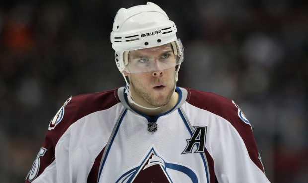 ANAHEIM, CA - FEBRUARY 27: Paul Stastny #26 of the Colorado Avalanche looks on against the Anaheim ...